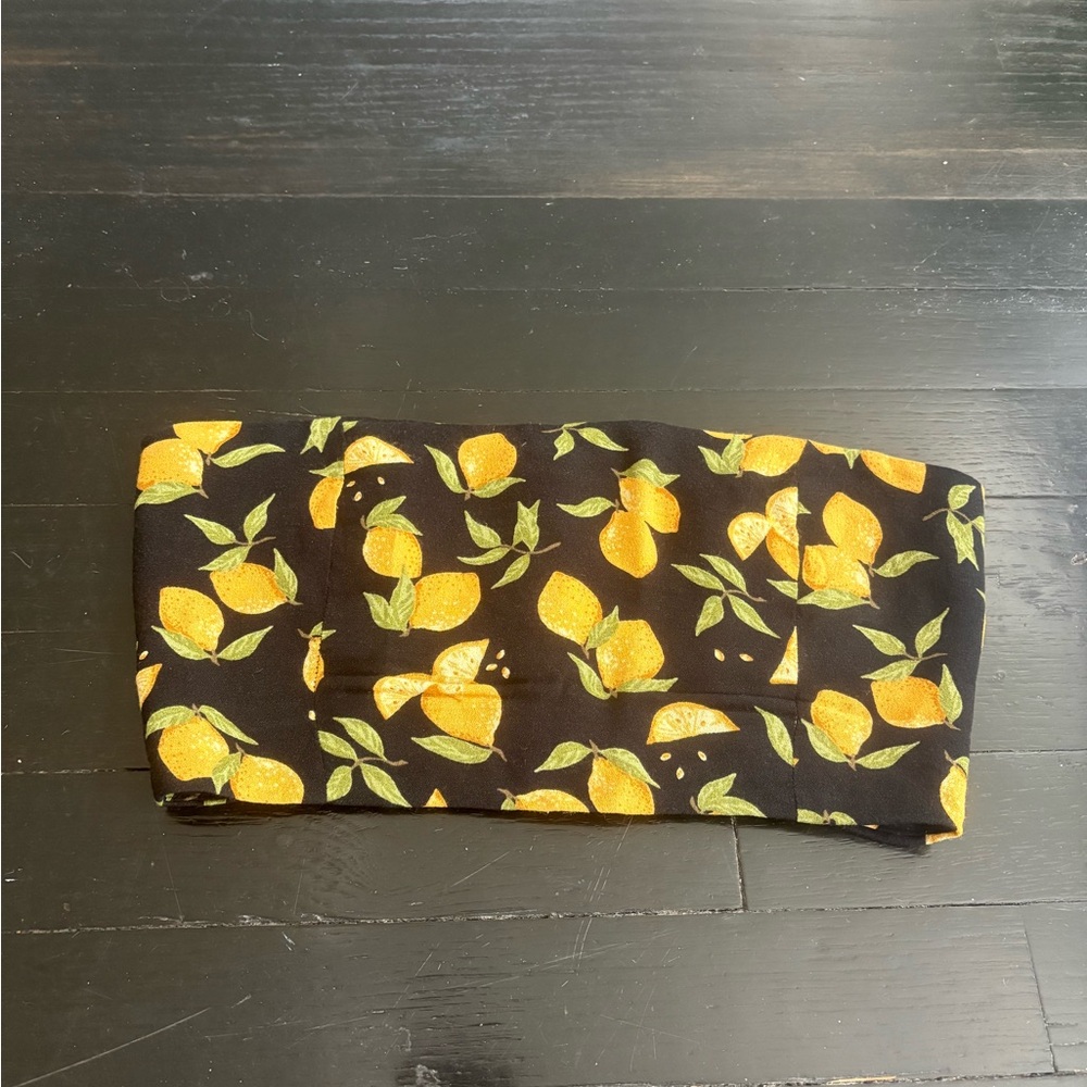 Reformation Lemon Print Bandeau Top